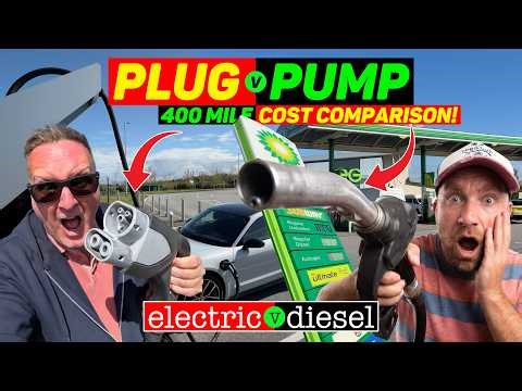 PUMP v PLUG - Electric Car v Diesel 400 Mile COST Comparison - The DIFFERENCE will SHOCK YOU!