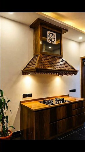 Wooden Kitchen Chimney Design | Clean Air & Modern Rustic Style