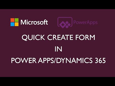 Quick Create Form | Power Apps