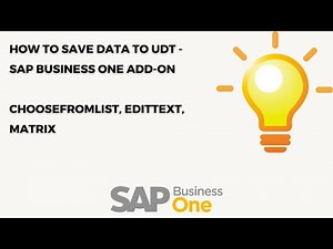 How to save data to UDT - SAP Business one ADD-ON | ChooseFromList, EditText, Matrix
