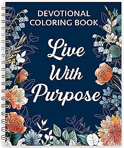 Devotional Coloring Book for Women – 41 Christian Coloring Pages with Bible Verses – Bible Coloring Book for Adults, Spiral Bound, 140gsm Paper, Christian Gifts for Women, Religious Coloring Book