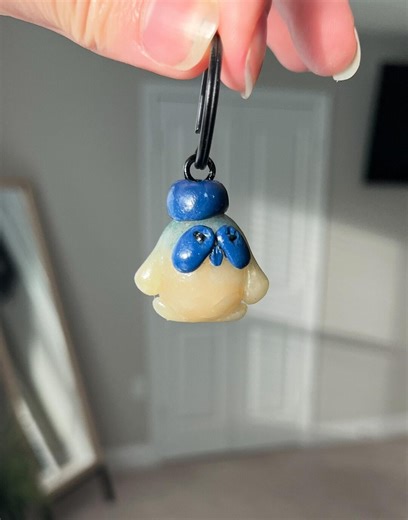 Blueberry Penguin Clay Keychain - Etsy
