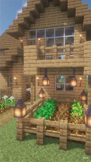 “Best Minecraft Survival House 🏡 | Easy Wooden Farm Base for Steve”