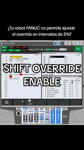 Ajustes avanzados en el teach pendant de FANUC