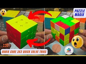 RUBIK'S CUBE 3X3 Quick Solve Tricks 🧩✨ Puzzle Magix