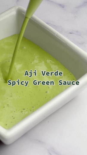 Homemade Spicy Green Sauce Recipe | Easy Peruvian Aji Verde
