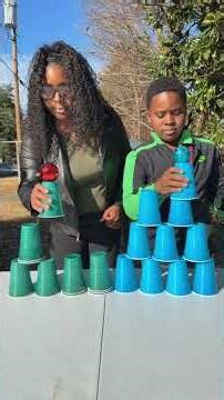 Stacking Cups - The Ultimate Challenge!#stackingcups #challenge #familyfun