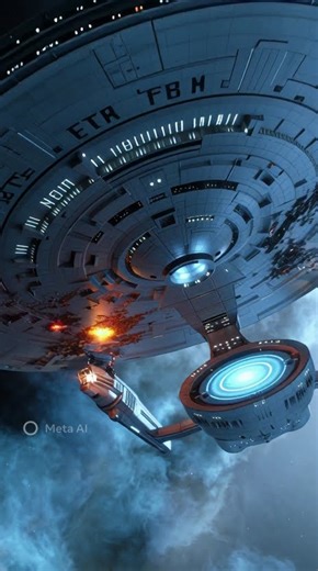 federation ship after attack #meta #startrek #a.i. #fubotv