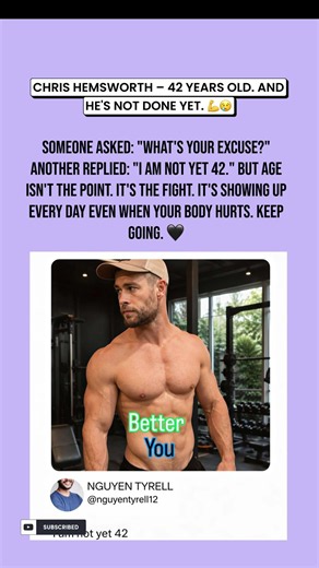 Chris Hemsworth's Physique at 42 – A Reminder That Age Is Just a Number #betteryou #celebrity