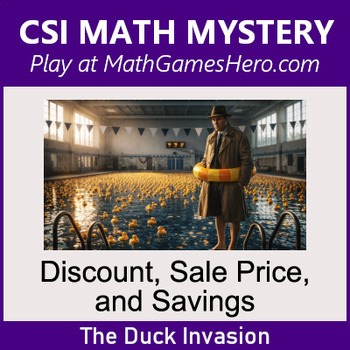 Discount, Sale Price, Savings | Digital CSI Math Mystery Game