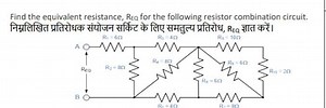 Find the equivalent resistance, REQ​ for the following resistor... | Filo