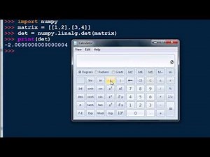 How to get the matrix determinant using Numpy