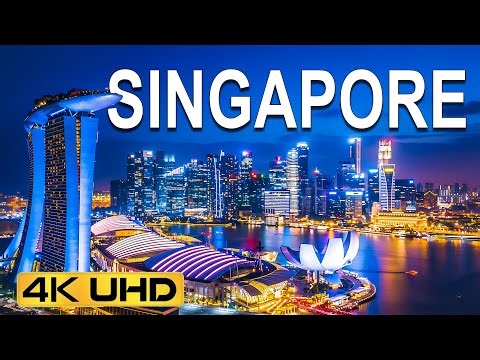 Singapore 4K Ultra HD Video with Relaxing Music - 4K Natural Movie Drone Footage