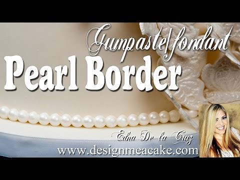 Fondant Pearl Border