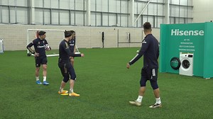 ⚽️ Hisense challenged some of our finest to the washing machine challenge! Who will get it in the drum first? Find out on Thursday! | Leeds United