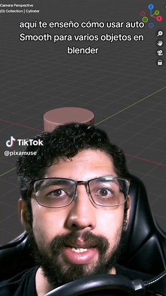Suaviza Múltiples Objetos en Blender con Auto Smooth