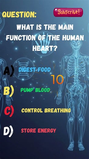 What Is the Main Function of the Heart? ❤️ | Human Anatomy Quiz #viral