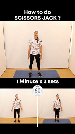 How to do SCISSORS JACK ? | Neha Fun and Fitness