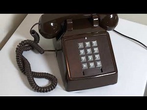 Vintage Premier Brown Push Button Phone 1994 Demo Video