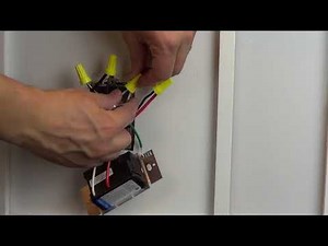 Wiring a Control with One Black, One Red, One Blue, One White Wire (Single Pole Application)