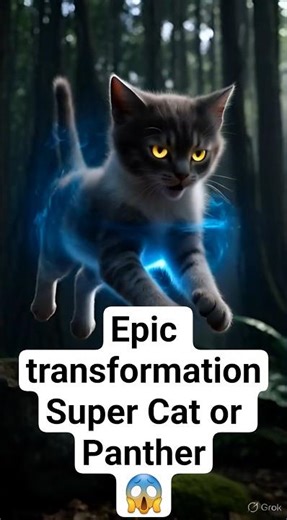 Jungle Magic: Kitten Reveals Its True Predator Form #transformation #dark