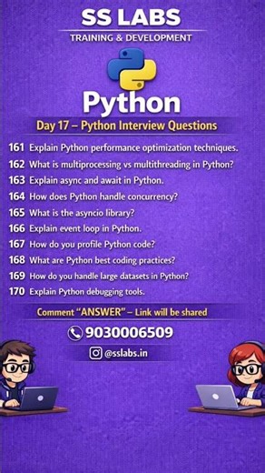 Python Interview Questions Day 17 | Advanced Python | SS LABS | #Shorts