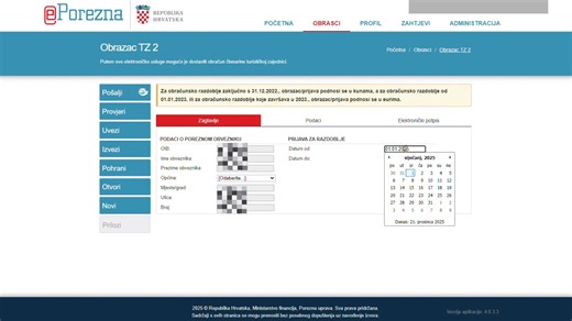 📢VAŽNA OBAVIJEST – TZ2 OBRAZAC ZA 2026. GODINU❗️ 📅Rok za predaju: 🟢od 1. 1. 2026. do 15. 1. 2026. ❗Obrasci predani izvan roka bit će odbijeni 👤Tko predaje obrazac? ✔️Isključivo nositelj rješenja o kategorizaciji ❌Predaja osobno ili e-mailom više nije moguća 💻Predaja isključivo putem ePorezne 🔗https://e-porezna.porezna-uprava.hr/Prijava.aspx ❗Iznajmljivači koji su u 2025. godini odjavili pružanje ugostiteljskih usluga ne podnose Obrazac TZ2. 📌Obrazac se predaje za tekuću godinu (2026.), a 