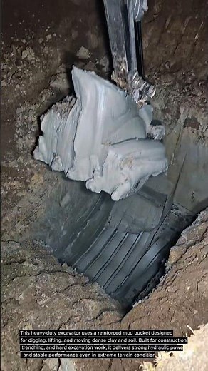 Extreme Excavator Power! Heavy-Duty Bucket Digging Through Thick Mud at Night | Satisfying Machine