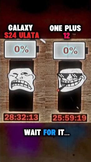 ⚡☠️GALAXY S24 ULTRA VS ONE PLUS 12 BATTERY TEST!!