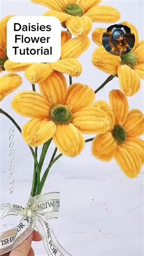 Handmade diy pipe cleaner daisy flower home tutorial #GoodIdeas | Good Ideas
