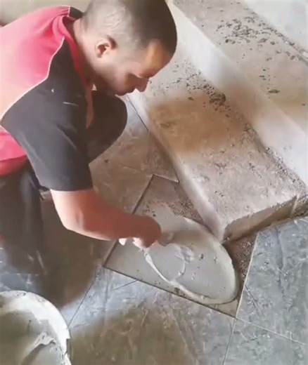 Install the ceramic tiles properly then tap with a rubber hammer that the ceramic tiles stick firmly