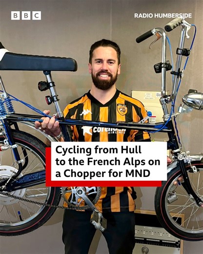 16K views · 172 reactions | Mike wants to raise awareness for MND riding a Raleigh Chopper to the French Alps  | BBC Humberside | Facebook