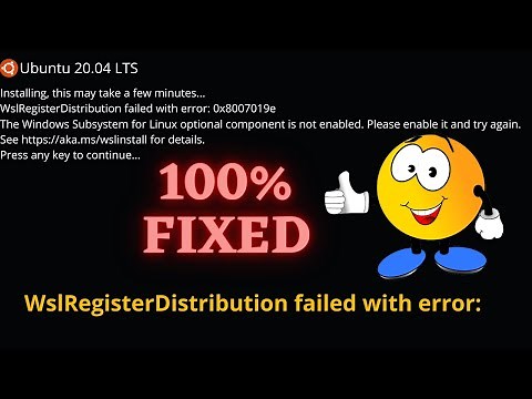 wsl register distribution failed ubuntu with error 0x8007019e | how to fix ubuntu error fixed #wsl
