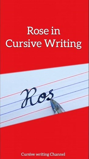 #howto write #rose in #cursivewriting #shorts #statusvideo #valentinesday