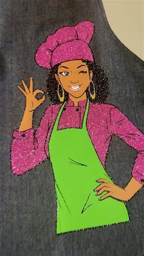 Layered HTV Design with Cricut💕👩🏾‍🍳💚