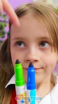 Oh No! 🖍️ My Markers Lost Their Caps… Let’s Fix It Together! 😱🎨 #school #kidsvideo #smartkids