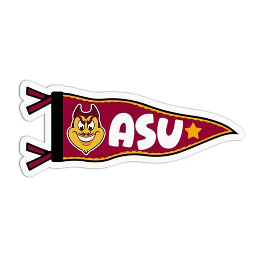 Arizona State University Flag Sticker, ASU Vinyl Decal, Arizona State Flag Sticker, College Laptop Water Bottle Car Sticker Gift - Etsy
