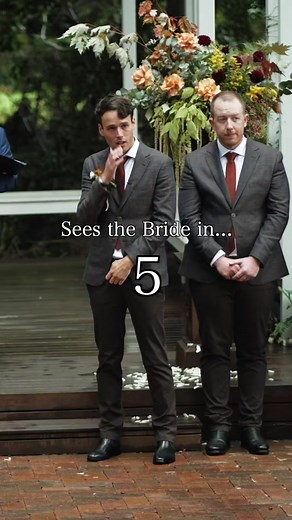 Emotional Groom Reaction at First Look | Wedding Aisle Tears