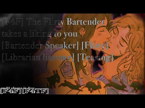 [F4F] ⊹ The Flirty Bartender takes a liking to you [Bartender Speaker] [Flirty] [Teasing]