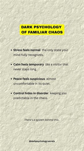 Dark Psychology of Familiar Chaos