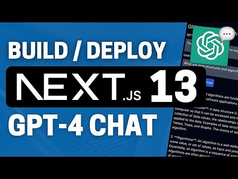 Build and Deploy a GPT-4 Chatbot in Next.js 13 With Streaming (Vercel AI SDK)