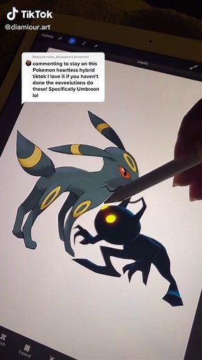Creating Umbreon Art with Pokémon Cards and Procreate