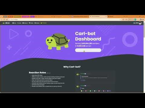 carl bot reaction roles tutorial