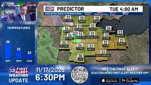 13 FIRST ALERT WEATHER DAY INFORMATION: Here's Jay with what to expect Tuesday morning | 13abc