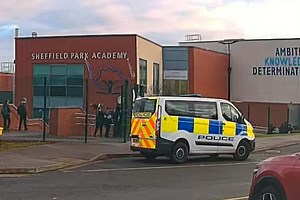 Police explain large presence outside secondary school with officers searching bags