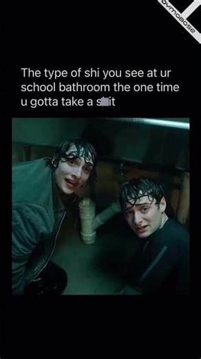 The type of thing you see at your school restroom the one time you need to go - Stranger Things Meme