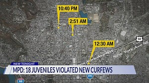 18 violations reported on first night of limited juvenile curfew, curfew zones: DC police