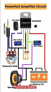 Powerful | Amplifier | Circuit | Diagram | Connection #education #electrical #sinceproject #fyp
