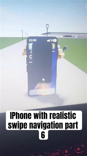 IPhone with realistic swipe navigation on roblox part 6 #roblox #iphone #ui #uiux