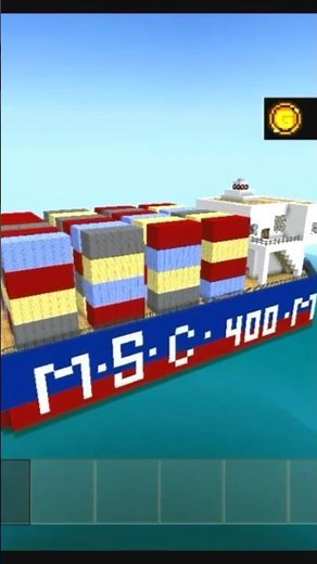 Build container ship in #Minecraft #short video# tutorial